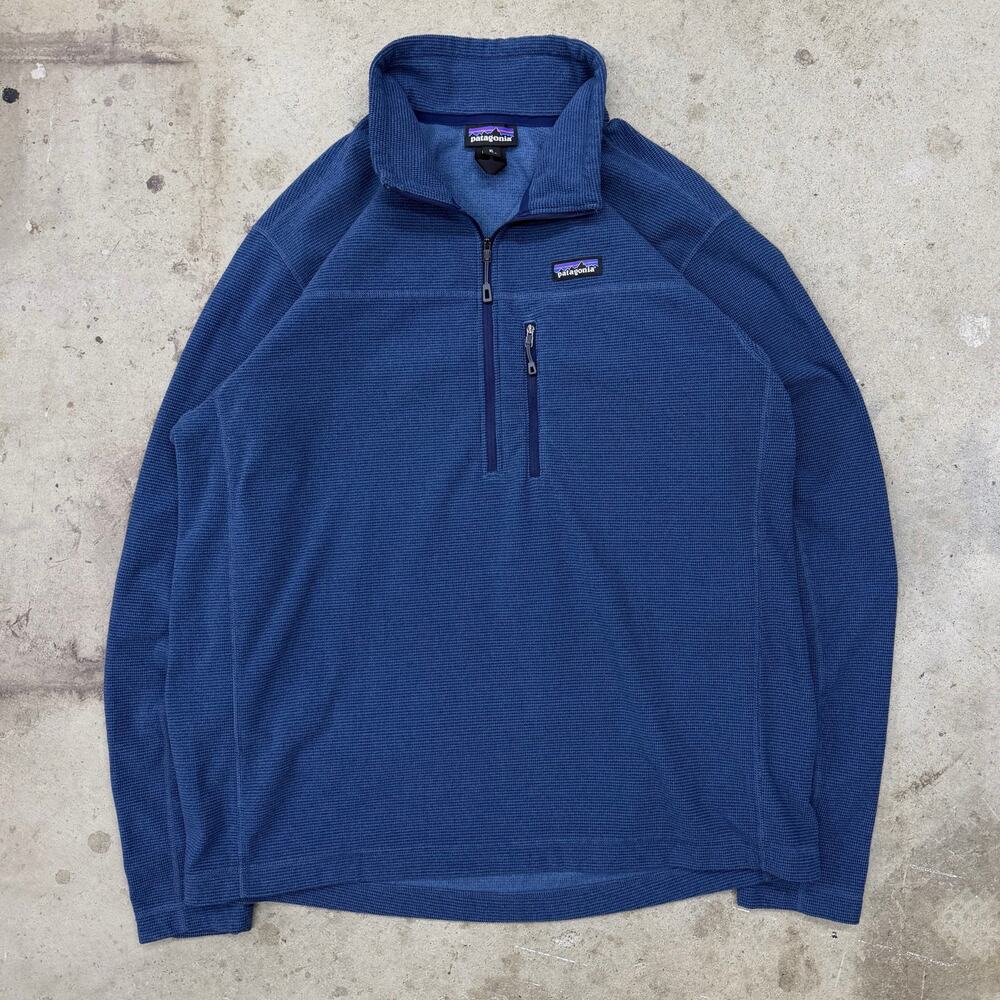 Patagonia Oakes 1/4 Zip Pullover Fleece Jacket Glass Blue Men's XL Fall 15 27325 - Picture 4 of 12
